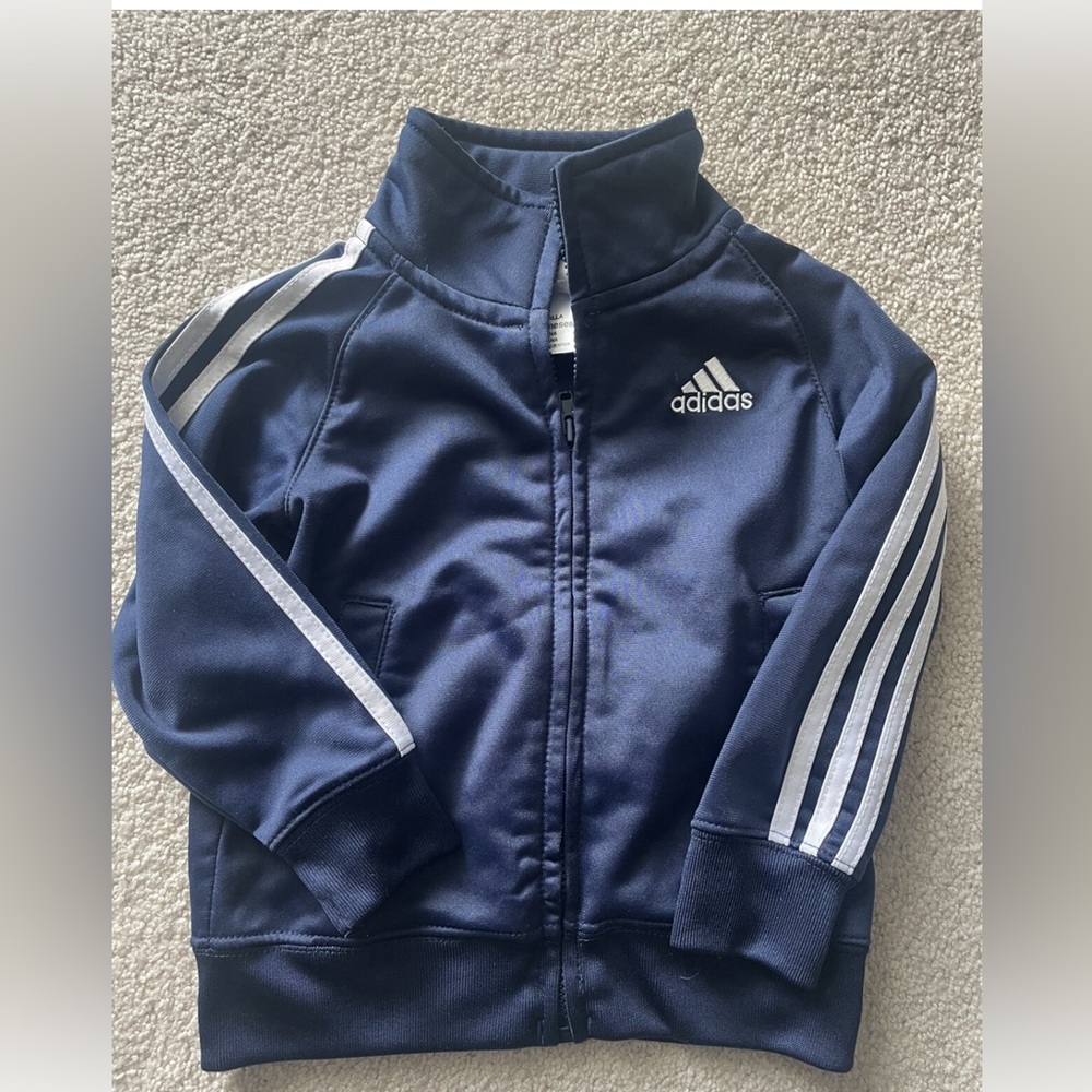 Adidas Navy Blue Track Jacket - size 18 months